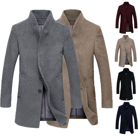 Winter Trench Coat Men