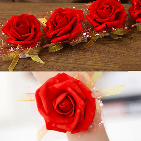 Hand Flower Bridesmaid Silk Rose