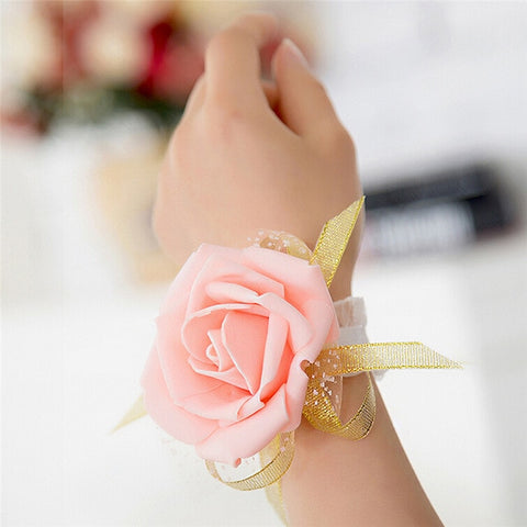 Hand Flower Bridesmaid Silk Rose